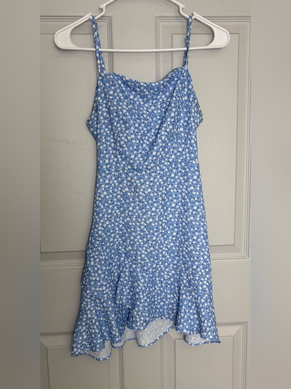 Light Blue Floral Slip Dress